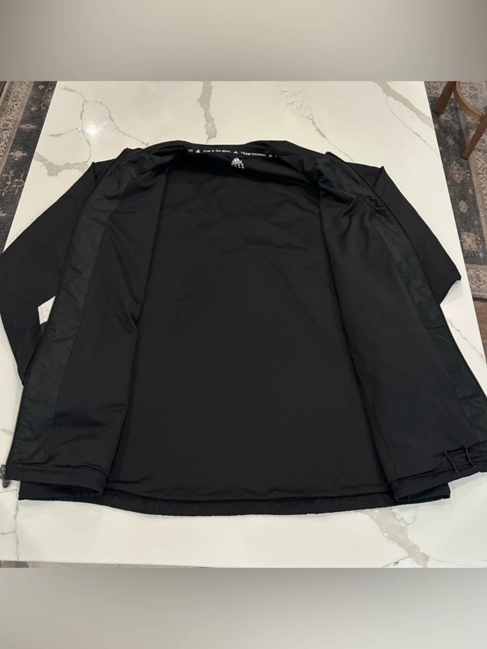 Vintage Adidas Climaproof Windbreaker Jacket Mens 2XL Black White Team Track Y2K